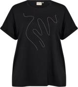 Wasabiconcept Wasibille 9 Kvinde 9999 Black Kortærmede T-shirts Str 42...