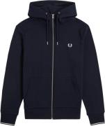 Fred Perry J7536 Mand Navy Hoodies Str S - Bomuld hos Magasin