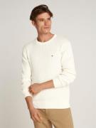 Tommy Hilfiger Herringbone Structure C NK Mand Ivory Petal Sweaters St...