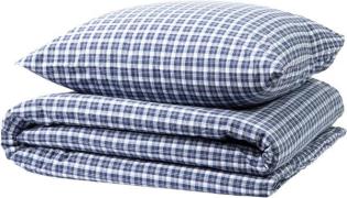 Magasin Check Washed Percale 140x220cm Navy/white 0008 Sengetøj