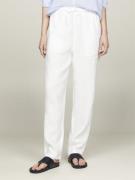 Tommy Hilfiger Casual Linen Taper Pull ON Pant Kvinde Ycf Bukser Med L...