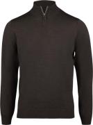 Stenströms Half Zip, Merino Wool Mand Brown Sweaters Str L Merino - ho...