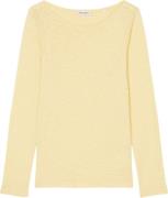 Marc O’Polo Tshirt, Long Sleeve, Boat Neck Kvinde Creamy Yellow Kortær...