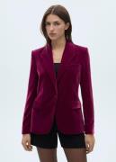 MANGO Velvet Blazer Kvinde Bright Pink Blazere Str L - hos Magasin