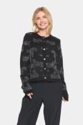 Saint Tropez Halimasz Cardigan Kvinde Black Cardigans Regular Fit Str ...