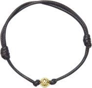 Nialaya Men's Black String Bracelet With Gold ONE SIZE - Armbånd Stål ...