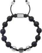 Nialaya Men's Beaded Bracelet With Matte Onyx and Silver M - Armbånd S...