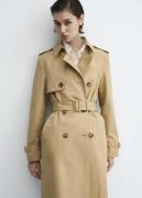 MANGO Classic Trench Coat With Belt Kvinde Light Beige Trenchcoats Plu...