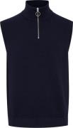 Casual Friday Cfklaes Halfzip Knit Vest Mand Navy Blazer Sweaters Rela...