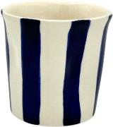 Familianna Stripe Breakfast Cup Organic Royal Blue Stripes Str H: 8 cm...