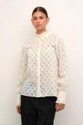 Karen by Simonsen Maggakb Blouse Kvinde Egret Langærmede Bluser Str 40...