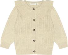 PETIT PIAO Cardigan Knit Cabel Collar Str 80 cm - Dark Off White Cardi...