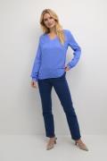 Kaffe Amber Blouse LS Kvinde Ultramarine Langærmede Bluser Regular Fit...