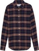 NN07 Arne Shirt 5166 Mand Wine Check Langærmede Skjorter Str L - hos M...