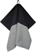 Magasin Tea Towels 50x70 cm MIX Stripe Black 0008 Vaser Bomuld