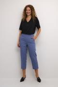 Kaffe Kasakura HW Cropped Pants Kvinde Blue Indigo Bukser Med Lige Ben...