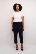 Kaffe Kasakura HW Cropped Pants Kvinde Midnight Marine Bukser Med Lige...