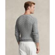 Polo Ralph Lauren Cableknit Cotton Sweater Mand Grå Sweaters Str L - B...