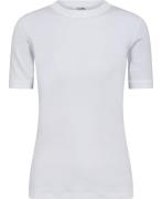 Filippa K Soft Rib Tee Kvinde White Kortærmede T-shirts Str L - Bomuld...