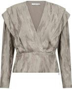 IRO Tabia Kvinde Pearl Grey Toppe Str 40 - hos Magasin