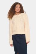 Saint Tropez Ivalasz Cardigan Kvinde Creme Cardigans Regular Fit Str L...