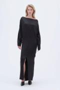 REMAIN Bat Sleeve Dress Kvinde Black Maxi Kjoler Str 40 - hos Magasin