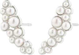 Pilgrim Jova Pearl Earrings Silverplated one size - Ørestikker hos Mag...