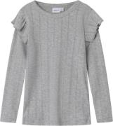 Name It Nmfjulia LS Slim TOP Noos Str 104 - Grå Toppe hos Magasin