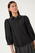 Karen by Simonsen Kbruby Frosty Blouse Kvinde Meteorite Langærmede Blu...