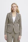 ICHI Ihkate Houndstooth BL Kvinde Doeskin Houndstooth Blazere Str L - ...