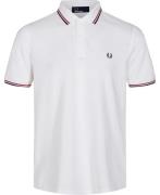 Fred Perry M3600 Core Twin Tipped Polo Shirt Mand Wht/brt Red Kortærme...