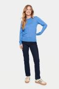 Saint Tropez Milasz Pullover Kvinde Dutch Blue Melange Sweaters Regula...