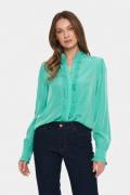 Saint Tropez Felinasz Shirt Kvinde Gumdrop Green Langærmede Skjorter R...