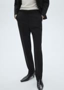 MANGO Straight Suit Trousers Kvinde Black Bukser Med Lige Ben Plus Siz...