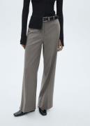 MANGO Trousers. - Carlosw Kvinde Brown Bukser Med Brede Ben Str 40 - h...