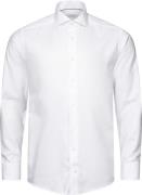 ETON Contemporary Fit White Melange Semi Solid Fine Twill Shirt Mand H...