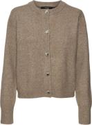 Vero Moda Vmfiona LS Short Button Cardigan GA Kvinde Moon Rock/melange...