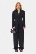 Ganni Boucle Suiting Blazer Kvinde Black Blazere Str 40 - hos Magasin