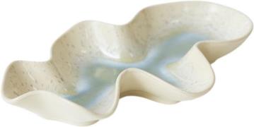 HK Living Shell Serving Bowl Oyster Cream/grey - Serveringsfade hos Ma...