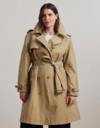 Lauren Ralph Lauren Cotton Blenddb BLT Rain 38 Kvinde Birch Tan Overga...