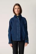 Soaked in Luxury Sljannine Cade Jacket Kvinde Dark Blue Denim Denimjak...