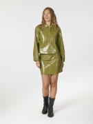 Neo Noir Hemie Patent Skirt Kvinde Olive Korte Nederdele Str 40 - hos ...