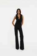 ROTATE Birger Christensen High Waisted Rose Pants Kvinde Black Bukser ...