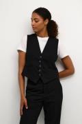 Kaffe Kasakura Waistcoat Kvinde Black Deep Veste Str 46 - hos Magasin