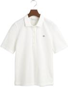 Gant Slim Shield SS Pique Polo Kvinde Eggshell Kortærmede T-shirts Str...