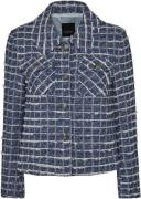 Sand Jandi Tweed Jacket Kvinde Blå Blazere Str 40 - Denim hos Magasin