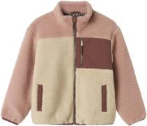 Name It Nkfmonica Teddy Jacket Block Str 128 - Fog Overgangsjakker Pol...