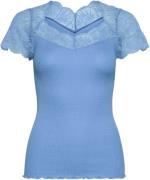 Rosemunde Rwbeatha Capsleeve Regular Tshirt Kvinde Blue Heaven Kortærm...