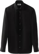 ETON Black Signature Twill Shirt Slim Fit Mand Sort Langærmede Skjorte...