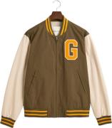 Gant Light Varsity Jacket Mand Soft Oat Overgangsjakker Str L - hos Ma...